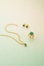 Emerald Heart Earrings